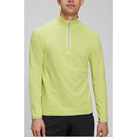 Gap GapFit Mens Half-Zip Train Sweatshirt Yellow Limon, Size XL - Picture 1 of 6